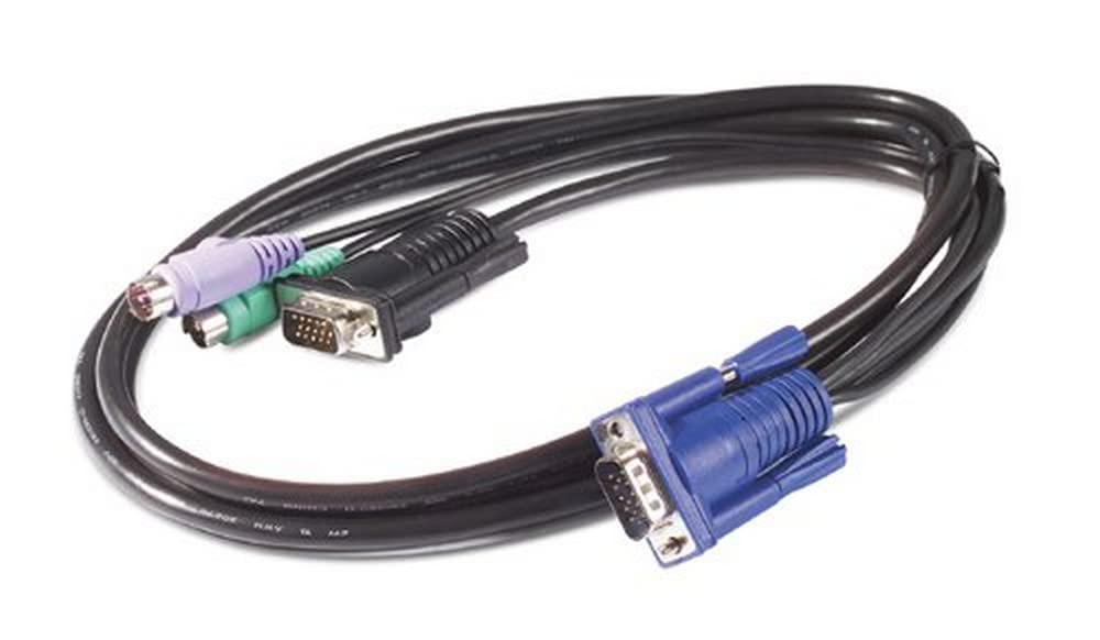 Cable KVM APC 7,6 m negro con conectores VGA de alta resistencia para switch 2