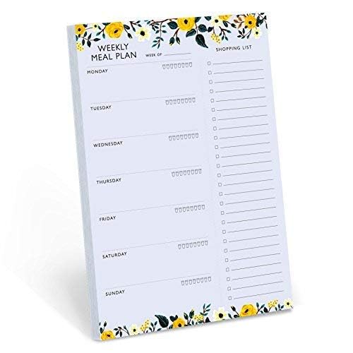 Minimalmart Bloco de notas semanal magnético para planejamento de refeições – Organizador de planeja