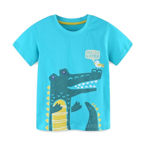 Image of HILEELANG Toddler Boy Summer Short Clothes Sets Cotton Crewneck Tees Shorts Pocket Adjustable Knite Shorts Playwear Sets