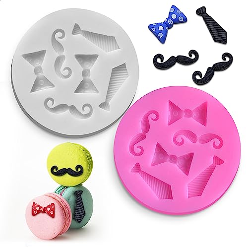 2 Pcs Bow Tie Chocolate Mold, Mini Silicone Candy Molds, 2 Inch Each