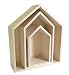 Produktbild Artemio Set mit 3 Regalen Haus zum Dekorieren, Holz, Beige, 30 x 10 x 34,5 cm 14001999