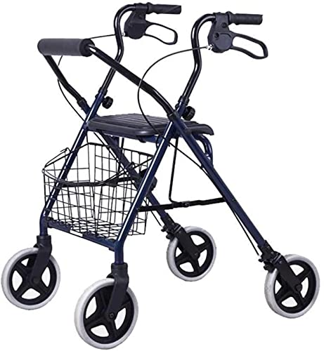 CVNIMV Andador con Ruedas de Aluminio, Ayuda para Caminar, Ligero, Plegable, con Altura Ajustable, para Personas Mayores, Andador para Personas Mayores, anhelo de Independencia