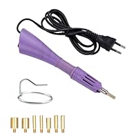 Hot Fix Applikator, Strass Applikator Werkzeug, Hot Fix Strassstein Applikator, Hot Fixed Edelstein Handwerk Applicator, Strasssteine Applikator Set, mit 7 Applikatorspitzen, für DIY Kleidung Schuhe