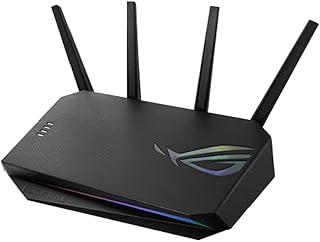 ASUS ROG Strix GS-AX5400 WiFi 6 Extendable Gaming Router, Gaming Port, Mobile Game Mode, Port Forwarding, VPN Fusion, Aura RGB, Subscription-free Network Security, Instant Guard, AiMesh Compatible