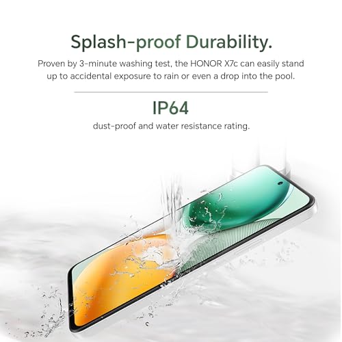 Image of Honor X7c 5G Dual SIM | 8GB RAM, 256GB Storage | 50MP AI Camera | 5 Star SGS Rated | IP64 Standards | 120Hz Refresh Rate | 5200mAh Battery | Without Charger | (Moonlight White)