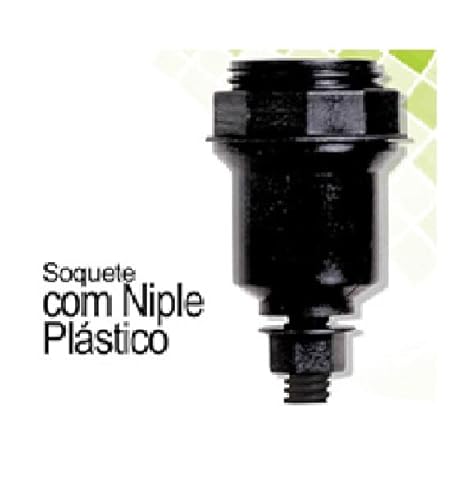 Soquete Coluna PRETO Niple Plástico E-27 BIVOLT