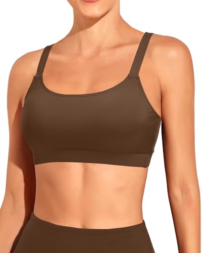 Image of Tempt Me Women Sports Bra Swim Crop Tops Only | Scoop neck, Bathing suits top, Removable cups, Adjustable straps