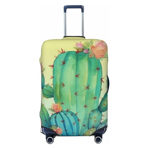 Travel Luggage Cover Fashion Suitcase Protector Funny Cactus Spandex Baggage Covers Washable Suitcase Covers Anti-Scratch Luggage Cover Protectors Fits 18-32 Inch Suitcases Large