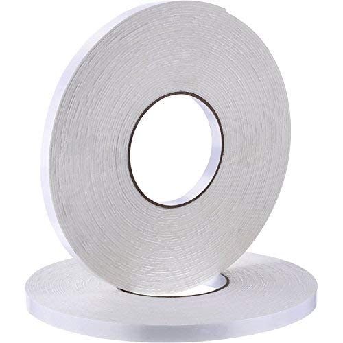 2 Rolls Double Sided Foam Tape Pe Foam Tape Sponge Soft Mounting Adhesive Tape (1/2 Inch By 50 Feet) #TOP11
