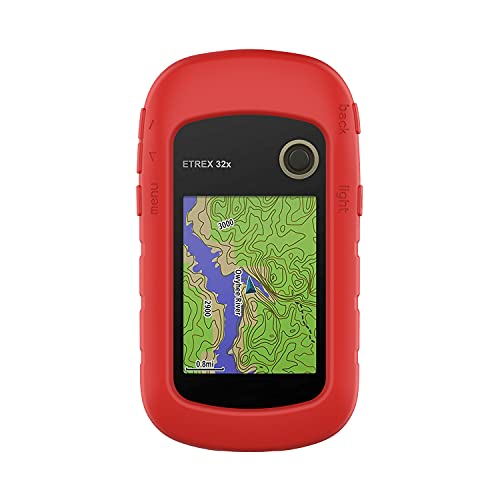 BoLuo Funda Silicona para Garmin eTrex 22x /32X,Funda Caso Smartwatch, Flexible Protectora Cover, Reloj Ultra TPU Case Protectora para Garmin eTrex 10 20 20x 22x 30 30x 32x 201x 209x 309x (Rojo)