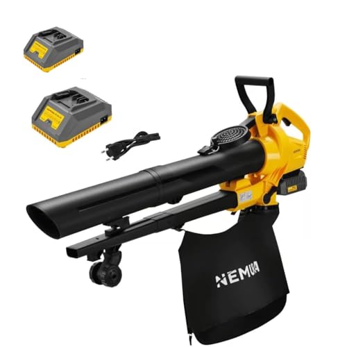 Nemura Aspirateur Souffleur sans Fil 40 V - Vitesse d'air 52m/Secondes - Livré avec 2 Batteries Lithium-ION 2Ah et Chargeur Rapide - aspirateur souffleur...