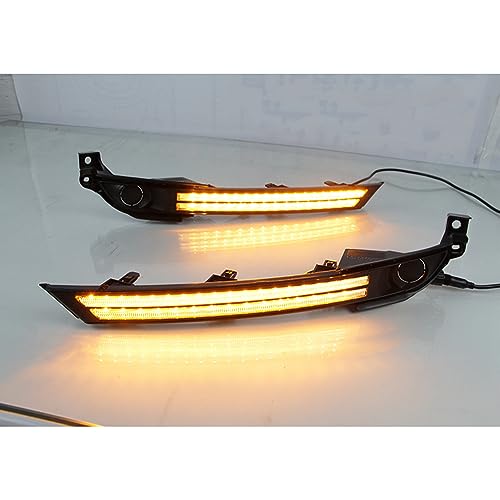 BAKUGO 2 Peças De Luz De Circulação Diurna Led Luz De Nevoeiro DRL Luz De Sinal De Mudança De Direçã