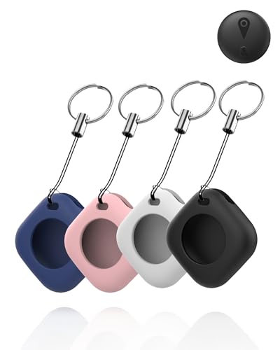Coque en silicone pour traceur GPS Dresz : lot de 4 étuis de protection antichoc avec cordon