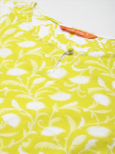 Image of INDO ERA Women Pure Cotton Printed A-Line Kurta Pant With Dupatta Set