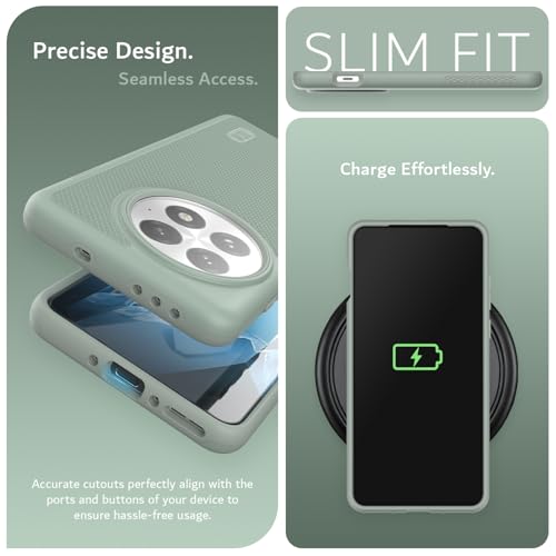 Image of TUDIA [MergeGrip Designed for OnePlus 13 Back Cover 5G (2025) - [Military Grade Drop Tested] Dual Layer Shockproof Slim Heavy Duty Tough Phone Case - Green Lily