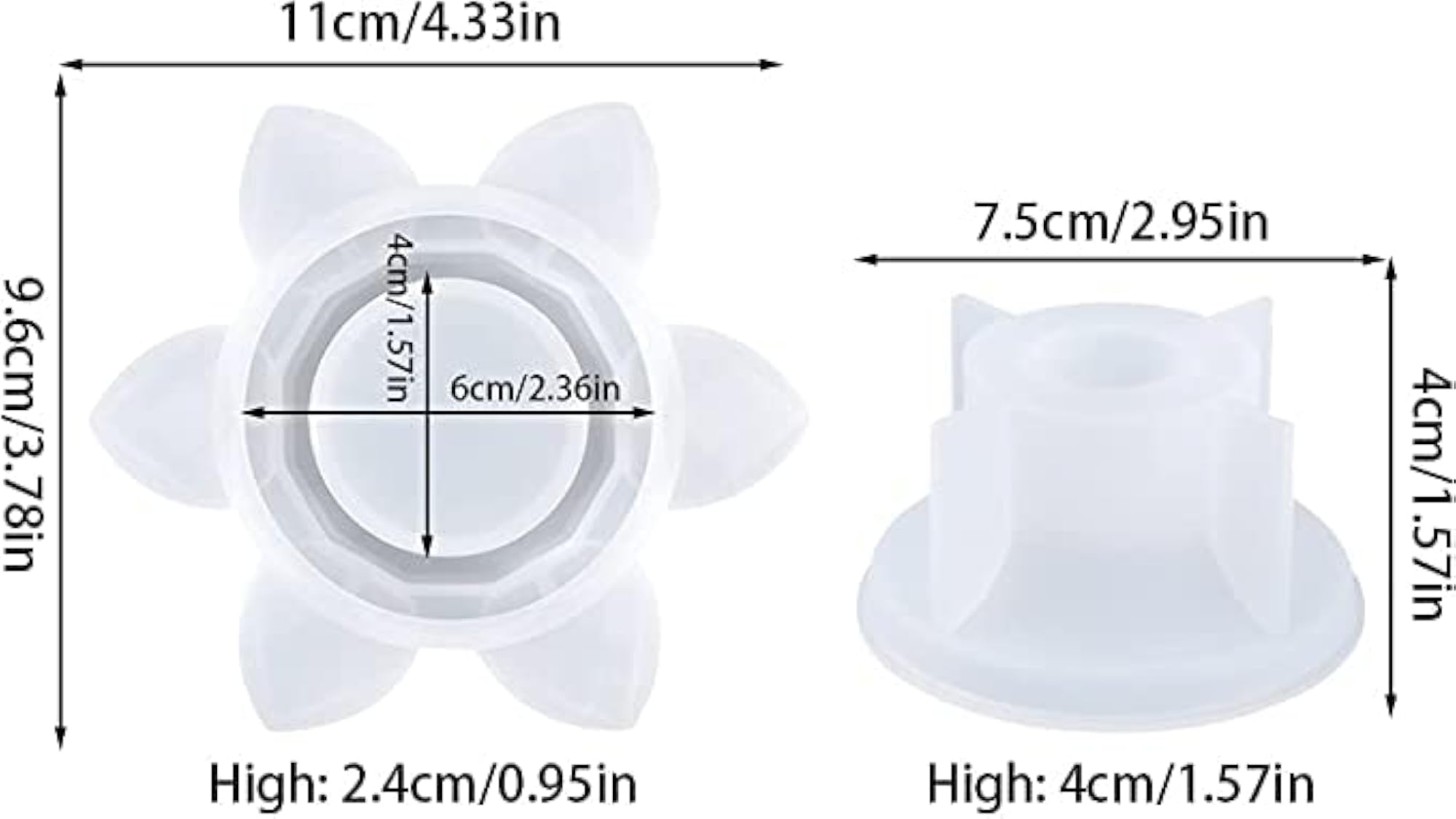 Silicone Candle Holder Molds for Resin Casting