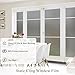 Coavas Window Privacy Film Frosted Glass Static Cling UV Sun Blocking Heat Control Window Tint Day and Night Insulation Home Bathroom Door Decorative Frosting Cover, 11.8 x 78.7 Inch, Gray
