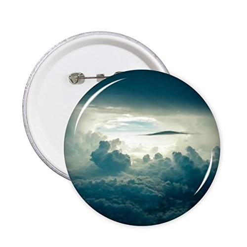 Broches rondes nuages gris clair pour customiser un vêtement fade pack de 5 badges XXL