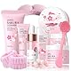 Sakura Skin Care Set Teenager Mädchen Geschenke - Skincare Set 10 Stück - Hautpflege Beauty set Mädchen - Anti Aging & Nährend Gesichtspflege Damen Set - Mit Cleanser,Serum,Creme,Schlammmaske