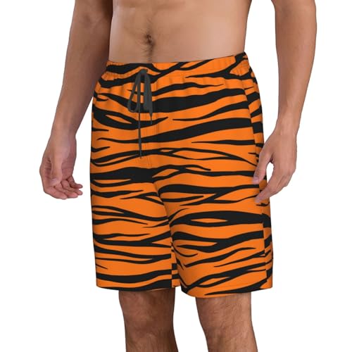 Tiger Stripes Print Man Beach Shorts Quick Dry Boardshorts 3D Pocket Short Pants Summer2