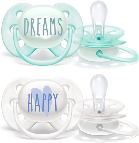 Image of Philips Avent Ultra Soft/Doux Pacifier, 0-6 Months 4 Pieces