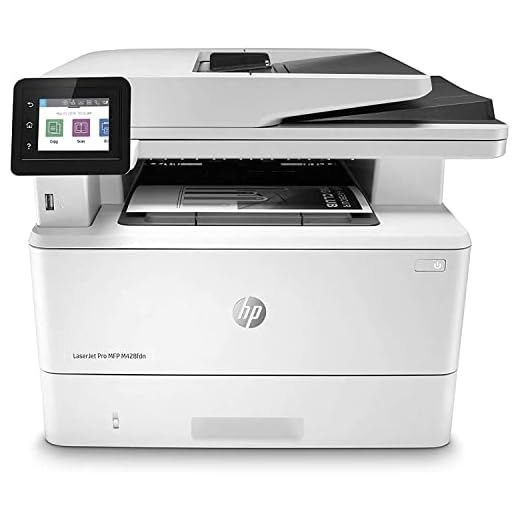 HP Laserjet Pro MFP M428fdn All-in-One Wired Monochrome Laser Printer, White - Print Scan Copy Fax - 40 ppm, 1200 x 1200 dpi, 512MB Memory, Auto Duplex Printing, 50-Sheet ADF, Ethernet, Cbmou Webcam