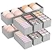Lifewit 12 er Set Schubladen Organizer, Schrank Kleiderschrank Organizer Wickeltisch Schubladen Ordnungssystem für Garderobe Schlafzimmer für Kleidung, Kinderkleidung, Socken, Unterwäsche, Grau Schubladen Ordnungssystem günstig Kaufen-Lifewit 12 er Set Schubladen Organizer, Schrank Kleiderschrank Organizer Wickeltisch Schubladen Ordnungssystem für Garderobe Schlafzimmer für Kleidung, Kinderkleidung, Socken, Unterwäsche, Grau