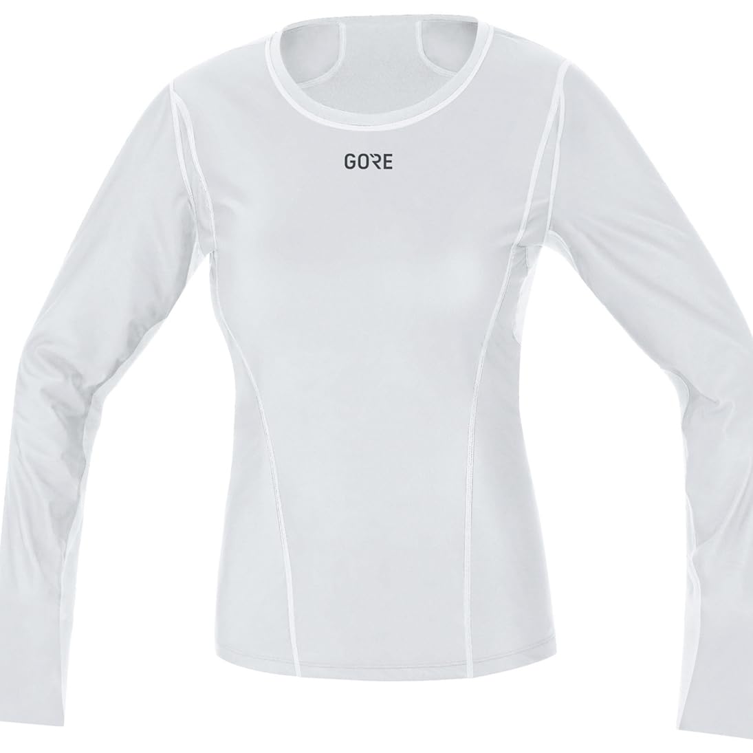 GORE WEAR Womens M Windstopper Base Layer Long Sleeve Shirt, Light Grey/White, 38 EU