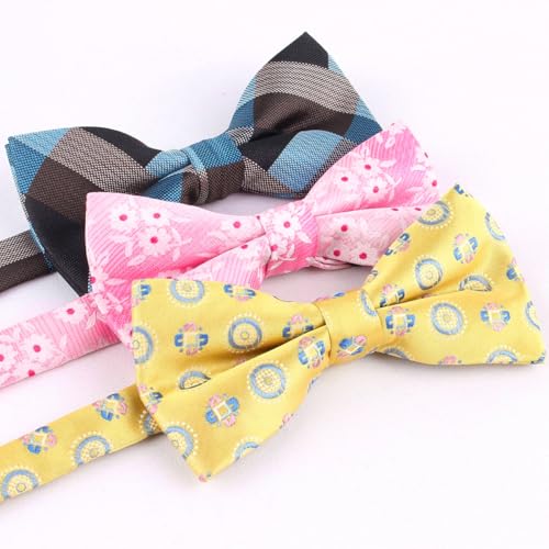 Image of Adjustable Pre-tied bow ties for Men Boys 6 PACKS Bowtie Set Wedding Gifts