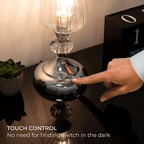 Anika 62519 Hurricane Table Lamp with Touch Activated Base / 3 Brightness Settings / Easy to Install Bulb / Chrome Effect / Mains Powered / 28 x 12.5cm - Image 3