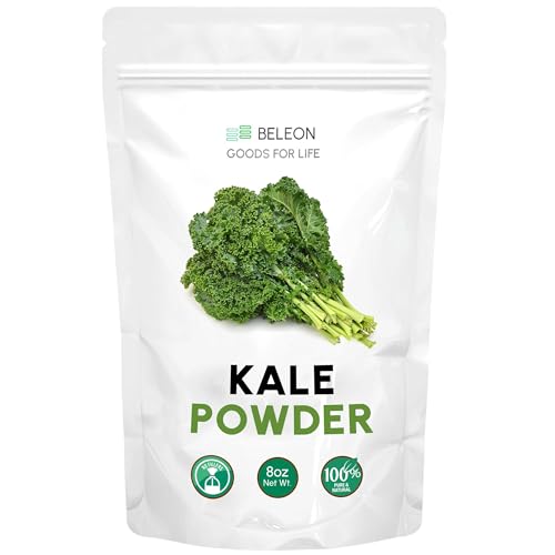 Kale Powder 8oz - for Cooking Salad Seasoning, Tea and Mix Drinks, Supports Immune System, Rich in Vitamins and Minerals