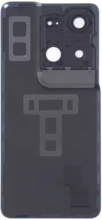 for Oppo Reno8 Pro 5G Phone Battery Back Cover Back Cover Spare Parts Rear Case Back Battery Cover Door Housing Replacement with Camera Lens (Black)
