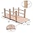 Volowoo Garden Bridge,Wooden Arc Bridge with Rails for Garden,Classic Decoration for Landscaping?Backyard Creek Pond or Farm (59.06 x 26.38 x 22.05)‘’