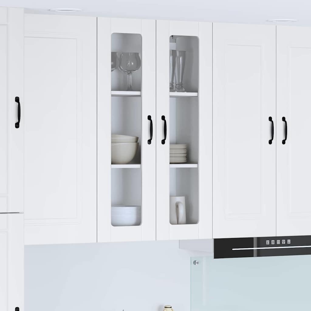 Lucca szafka ścienna z materiału drewnopochodnego, 60 x 31 x 100 cm, 3 półki, 2 drzwi, uchwyt ścienny nadaje się do kuchni, magazynu, mebli magazynowych i przechowywania, nadaje się do