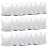 OTOSTAR Pack of 24 Throw Pillow Inserts, 18 x 18 Square Cushion Inner Soft Fluffy Plump Stuffer Cushion Pads White Decorative Pillow Inserts