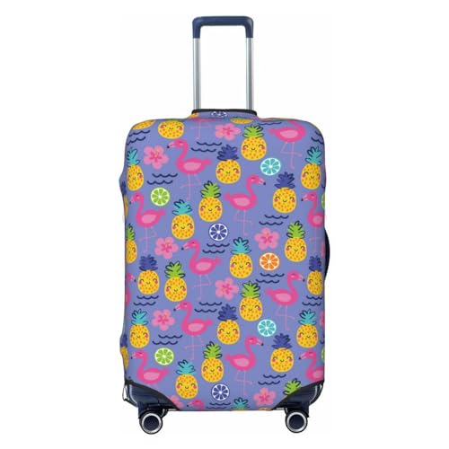Travel Luggage Cover - Cute Pineapple No.1059 Washable Suitcase Covers Protector Fits 18-32 Inch Luggage