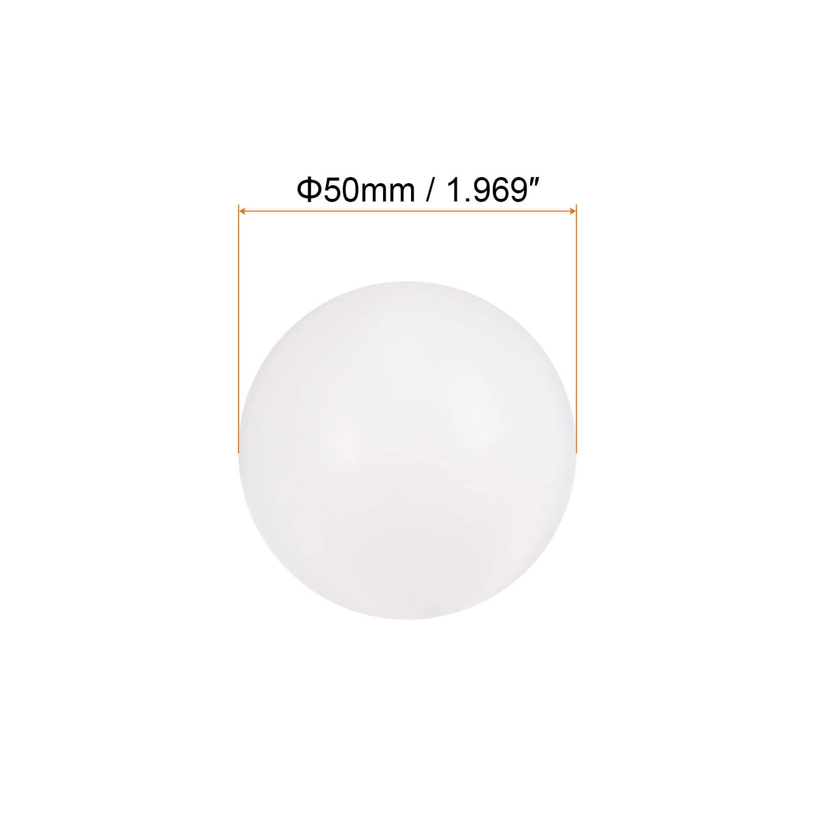 sourcing map PA6 Nylon Solid Plastik Bälle 50mm G3 Präzision Lager Kugel