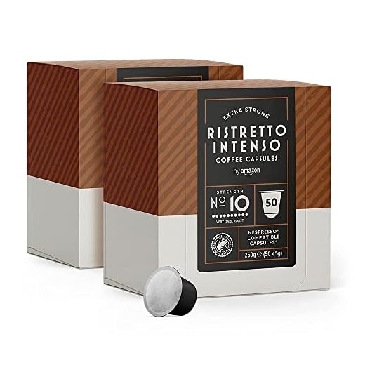 by Amazon Cápsulas Ristretto Intenso, compatibles con Nespresso - 100 cápsulas (2 x 50)