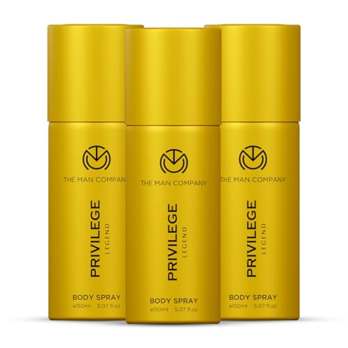 Image of The Man Company Privilege Legend Deodorant for Men -150ml, Pack of 3 | Premium Body Spray | Long-Lasting Fragrance | Perfect Deo Set For Everyday Use | Gift for Husband, Boyfriend