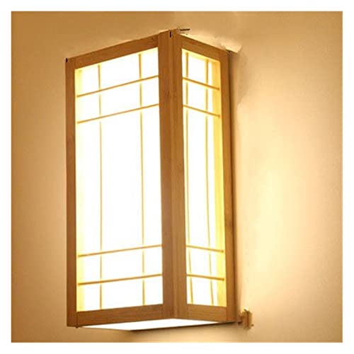 Lámpara de pared blanca cálida LED de madera para salón dormitorio y pasillo