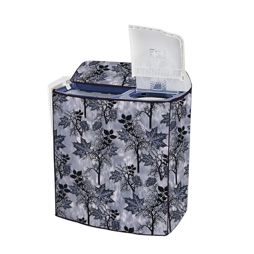 Image of Covernest Semi Automatic Washing Machine Cover, Dustproof, Compatible with 6 Kg -7.5 Kg Washing Machines (WMC-BLACK JHAD SEMI)