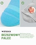 ZFSOCK Damskie antypoślizgowe skarpety cukrzycowe: Bardzo duże skarpetki bambusowe bezszwowe bezszwowe męskie nieuciskające opuchnięte stopy, Kolor: różne, 39-42 EU
