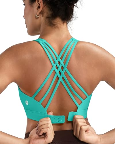 Image of RUNNING GIRL Sports Bras for Women,Crisscross Back High Impact Sports Bra with Hook Closure Workout Supportive Bra