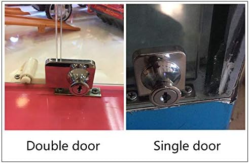 LC LICTOP 2 Pack Security Showcase Display Cabinet Glass Double Door Lock No Drill for 5-8mm Glass Door