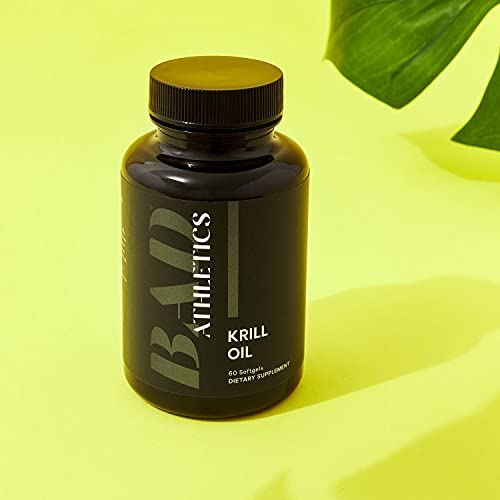 Bad Athletics Krill Oil For Women 1000Mg | Heart & Brain Health | Omega-3 Epa & Dha Krill Oil Supplement | 60 Softgels #TOP3