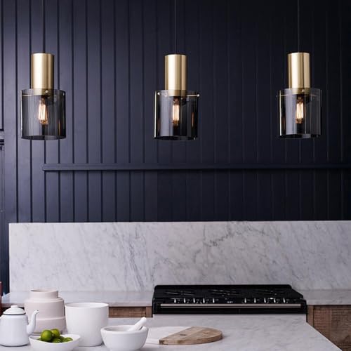 Éclairage de Plafond E27 avec Abat-Jour Suspendu en Verre - 4