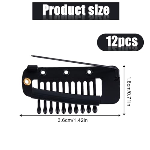 12pcs Wig Clip with Safety Pins - Image 2