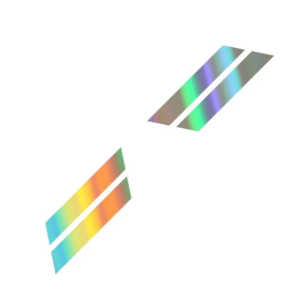 Dabhuoc Colorful Laser Auto Graphics Stripes Sport Vinyl Decor Decal Kit For Mustang Gt500 Gt350(Colorful Laser)