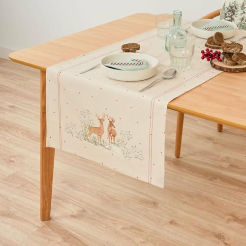 Chemin de table Muaré Deer pour vos repas de fête et déjeuners de famille