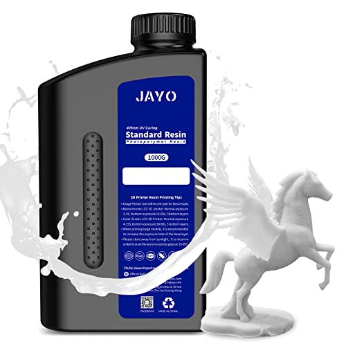 JAYO Résine d'imprimante 3D Blanc 1000g, UV 405nm Résine Rapide pour 2K 4K 6K 8K LCD/DLP/SLA 3D Imprimante, Standard Photopolymère Résine Liquide Matériaux d'impression 3D 8 JAYO Résine d'imprimante 3D Blanc 1000g, UV 405nm Résine Rapide pour 2K 4K 6K 8K LCD/DLP/SLA 3D Imprimante, Standard Photopolymère Résine Liquide Matériaux d'impression 3D